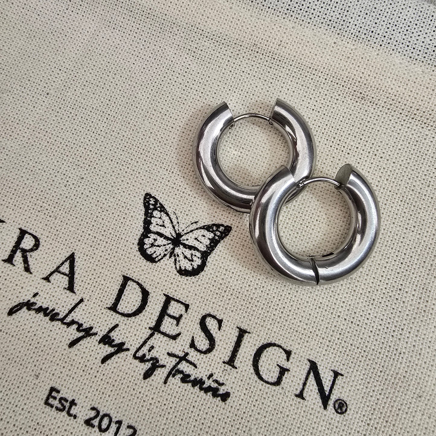 Arracadas chunky silver