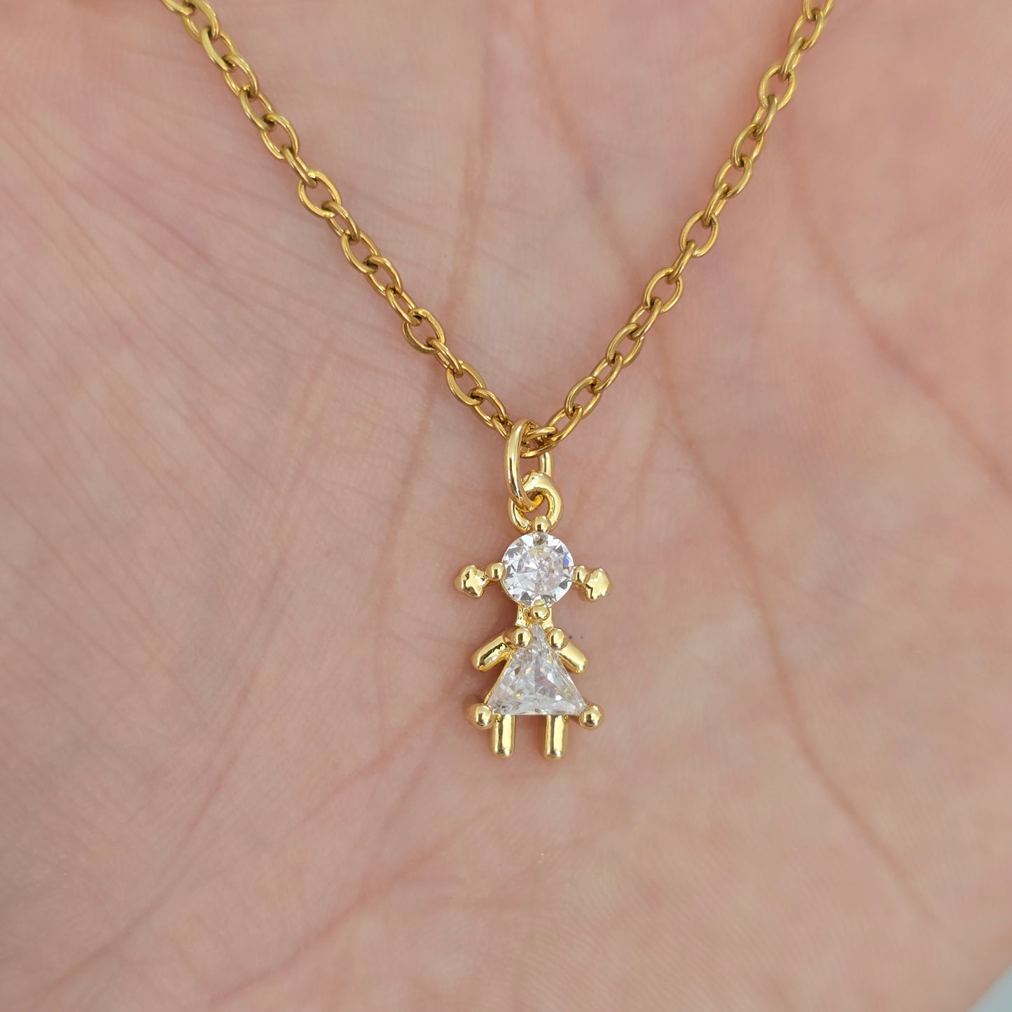 Cadena dije de niña cristal
