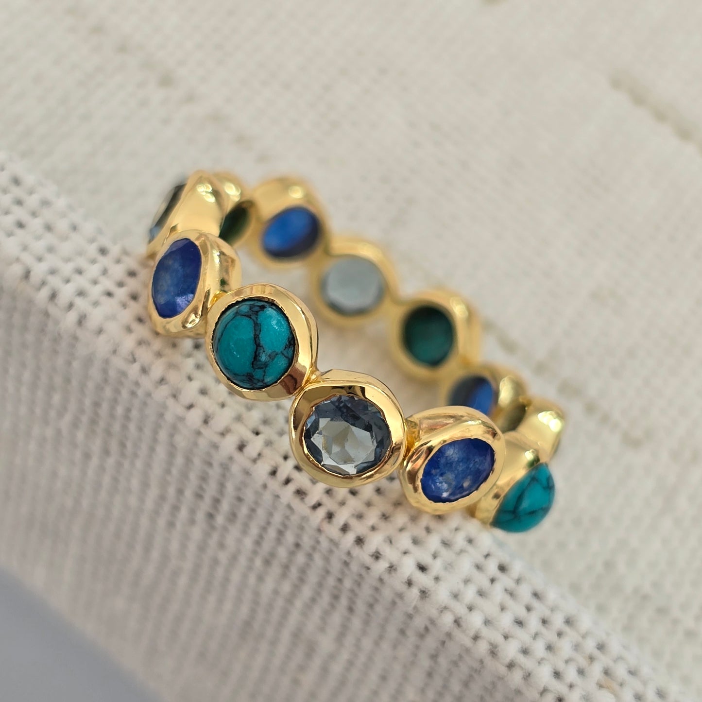 Anillo churumbela turquesa