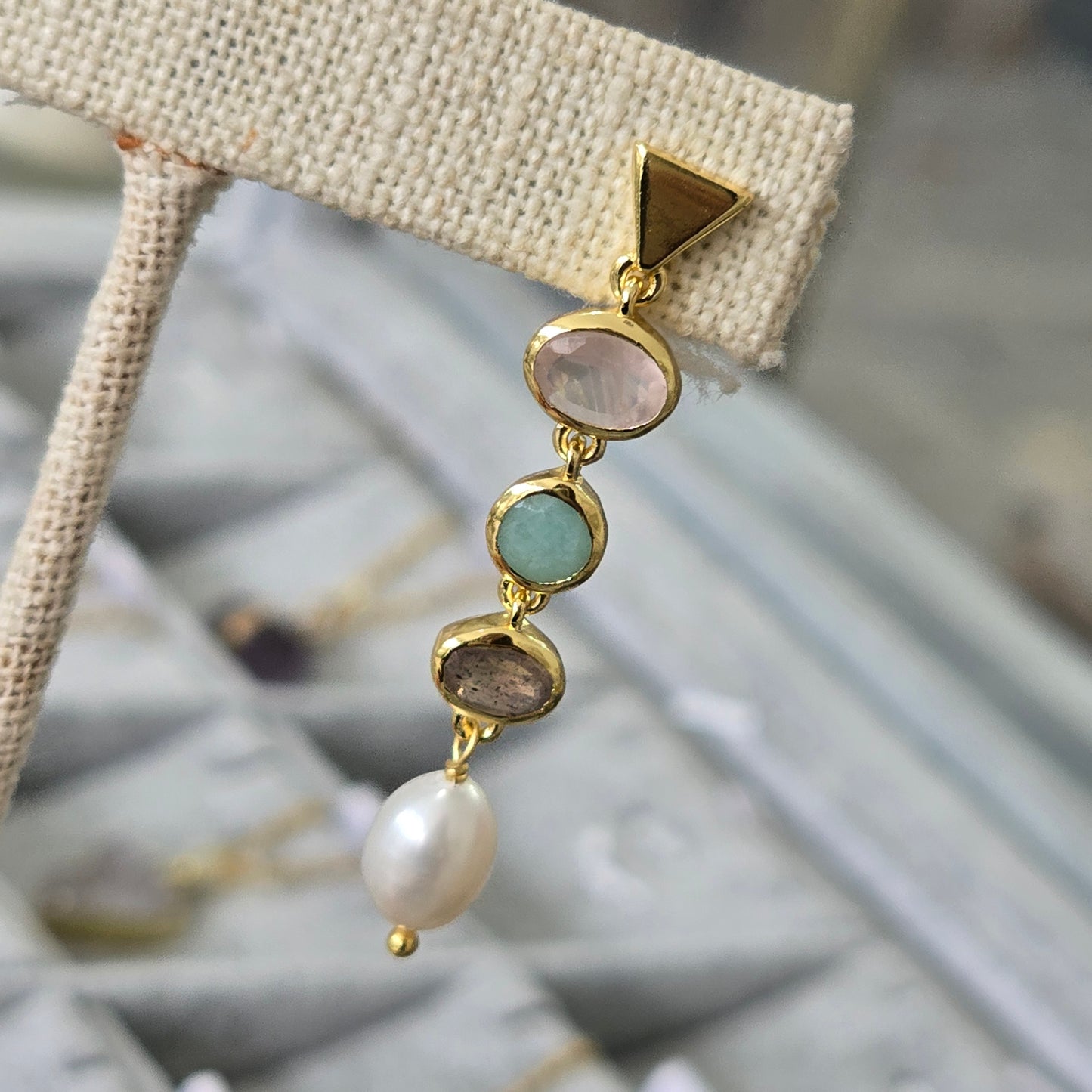 Aretes multi cuarzos