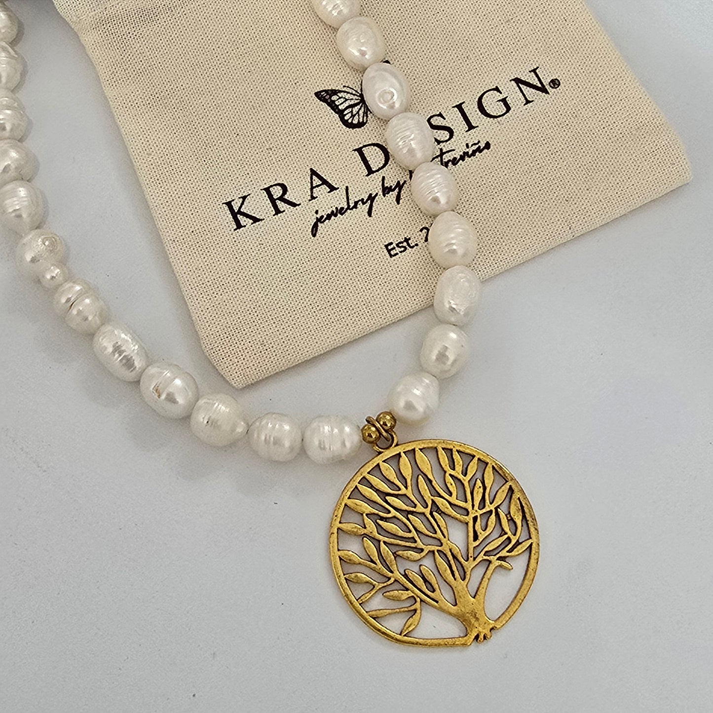 Collar ARBOL DE LA VIDA con perlas