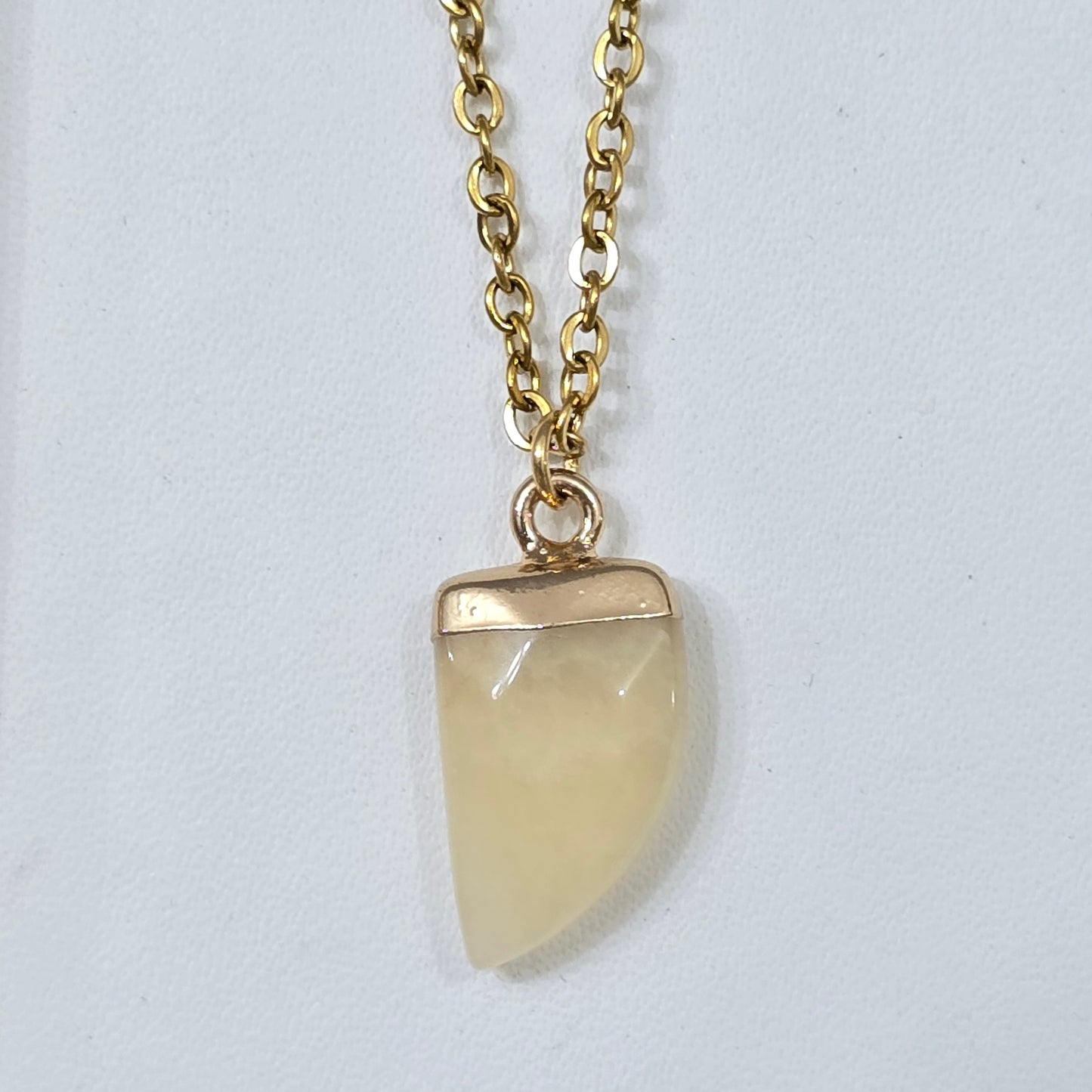 Cadena colmillo citrino