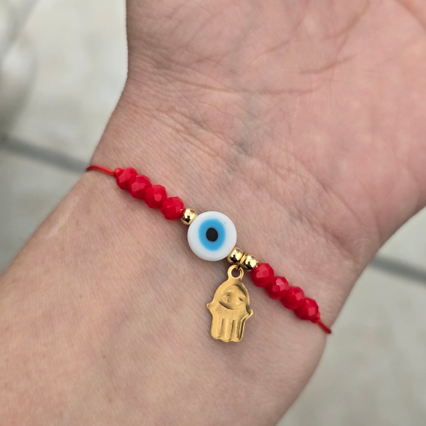 Pulsera ojito con hamsa