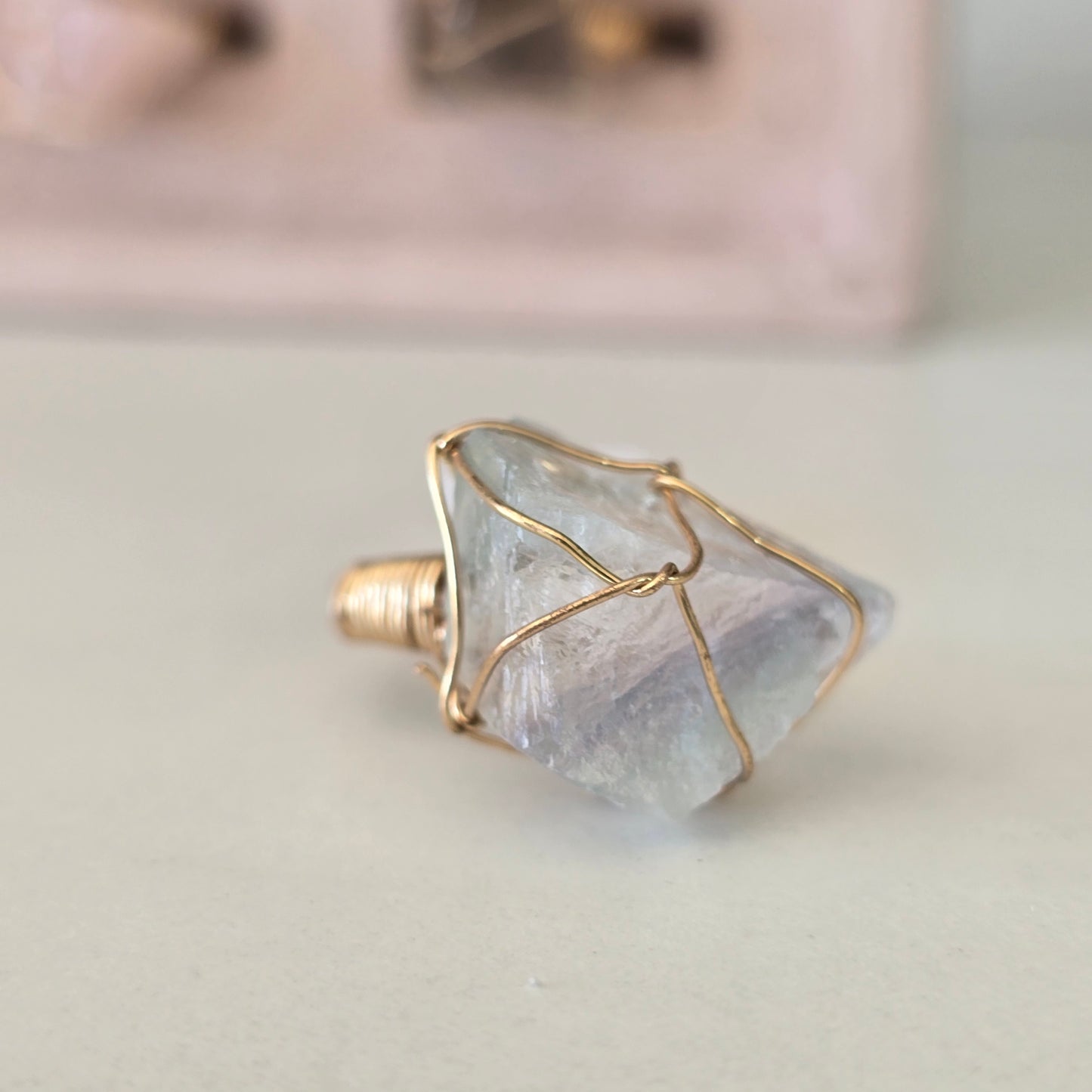 Anillo ajustable flourita