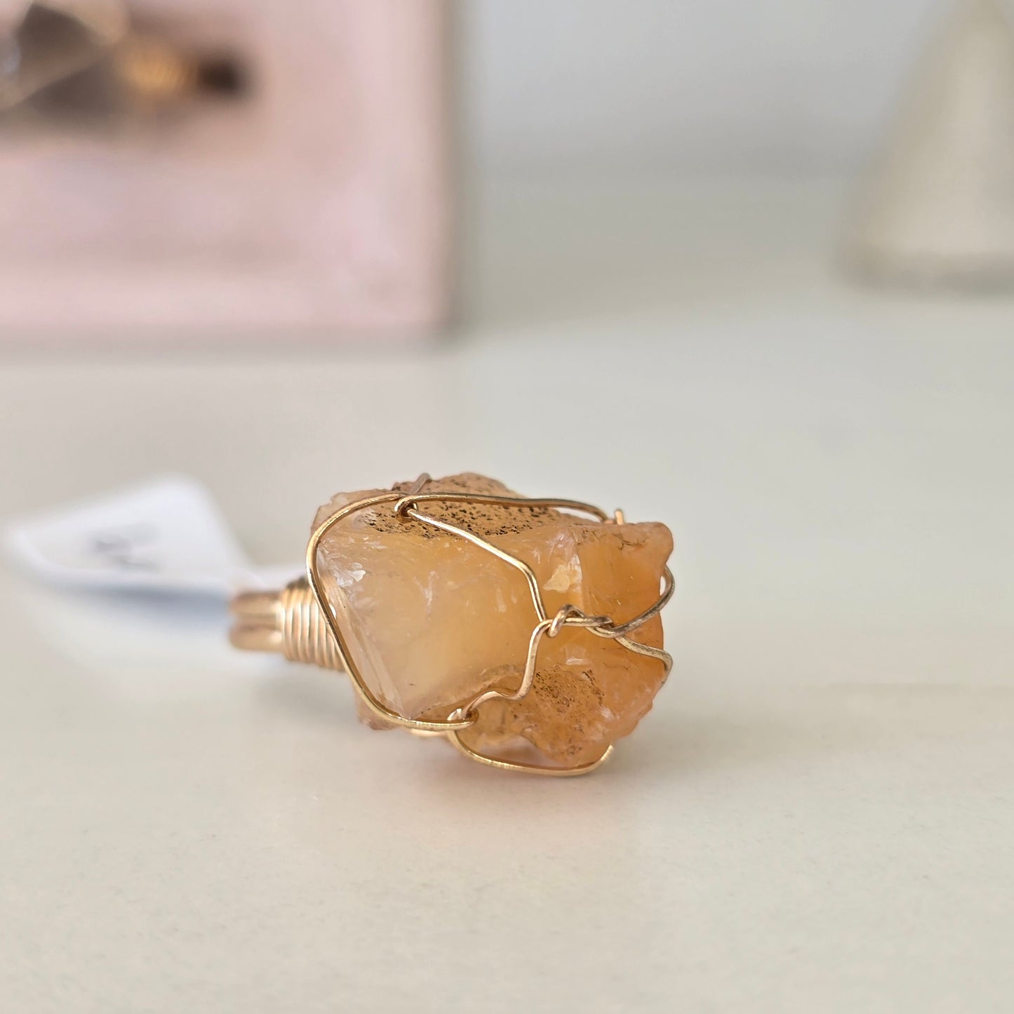 Anillo ajustable citrino