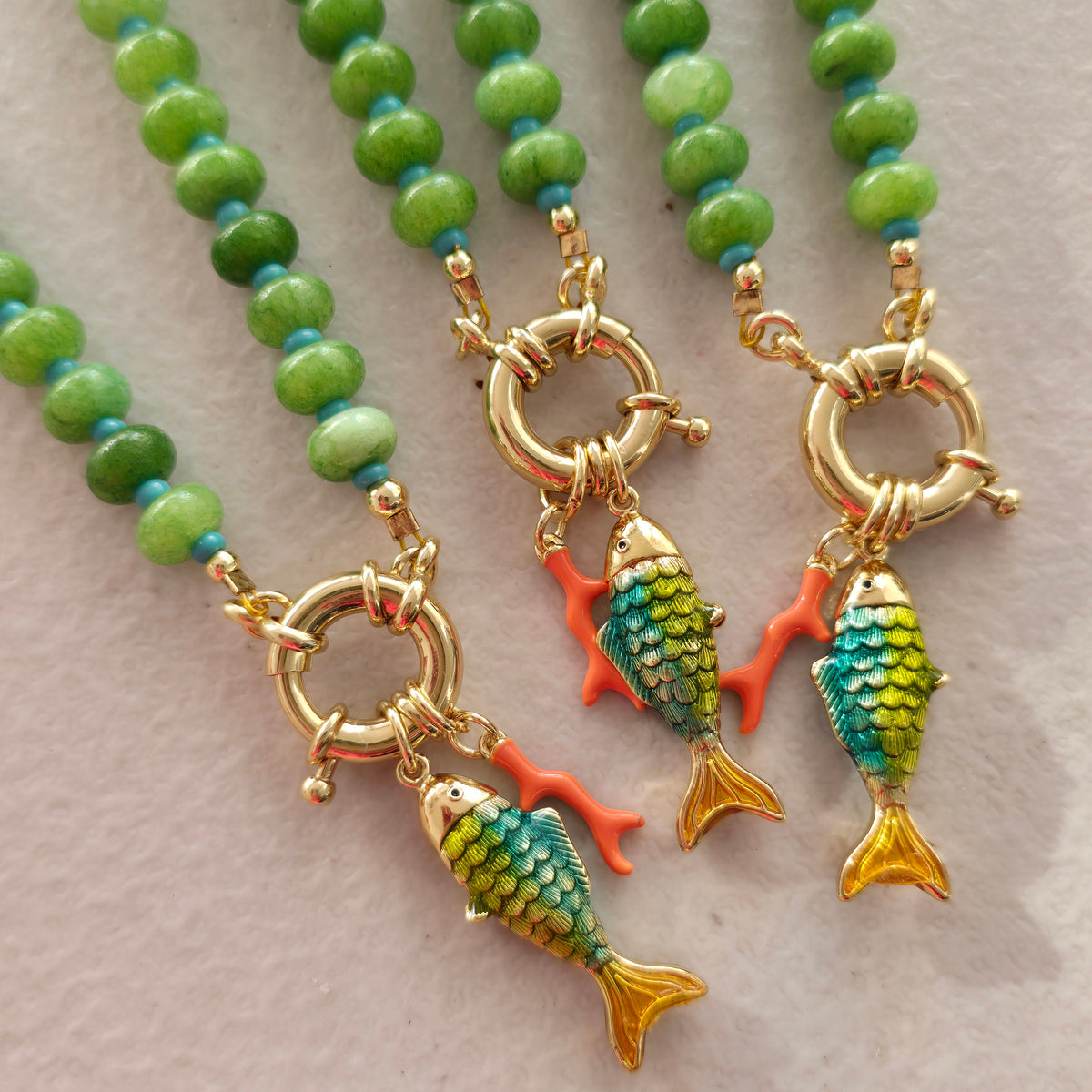 Collar jade verde