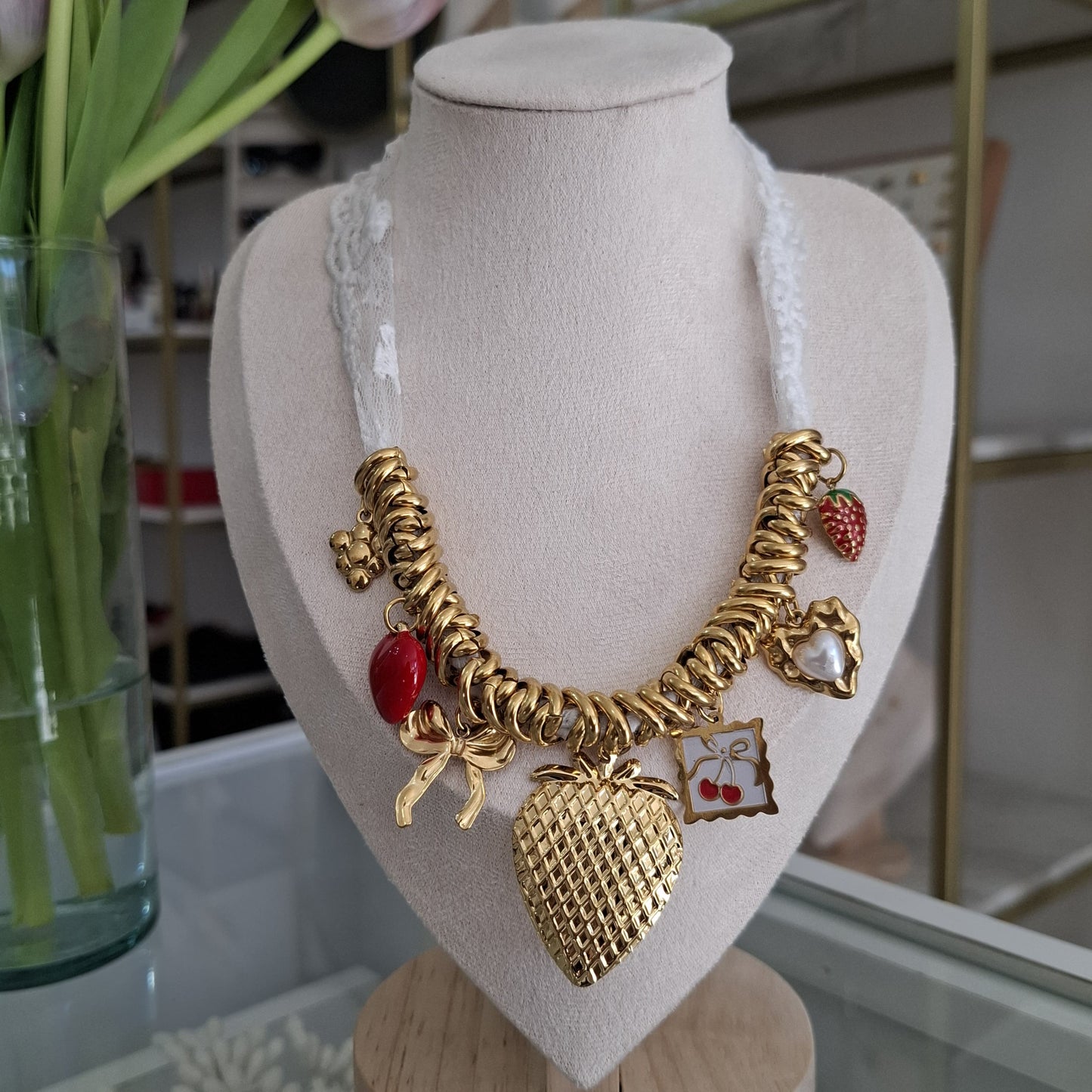 Collar lazo y cherry