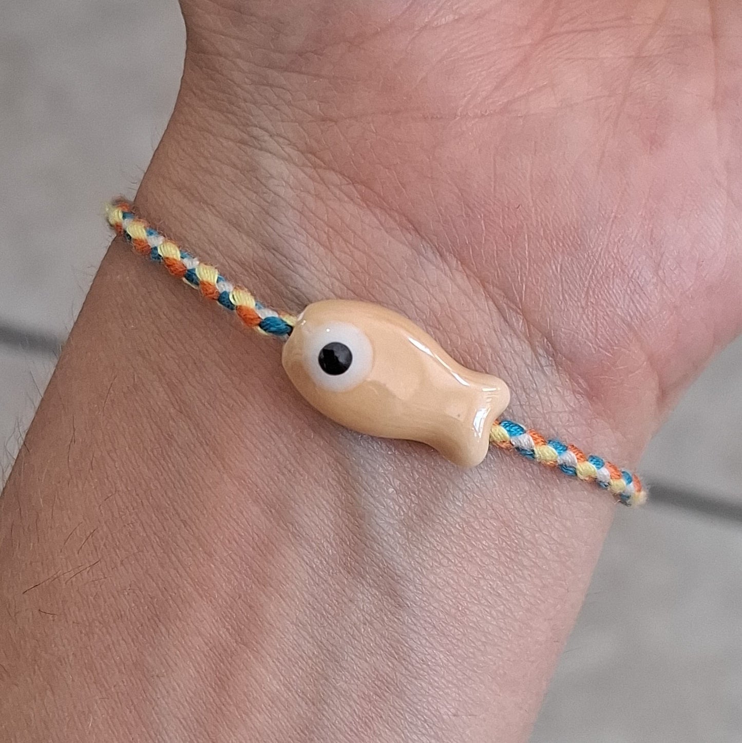 Pulsera pescado melon de ceramica