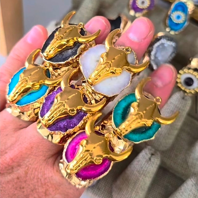 Anillos de geoda con toros