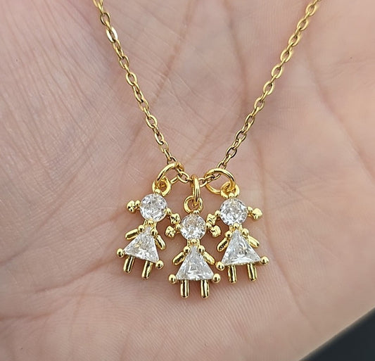 Cadena de 3 dijes en cristal