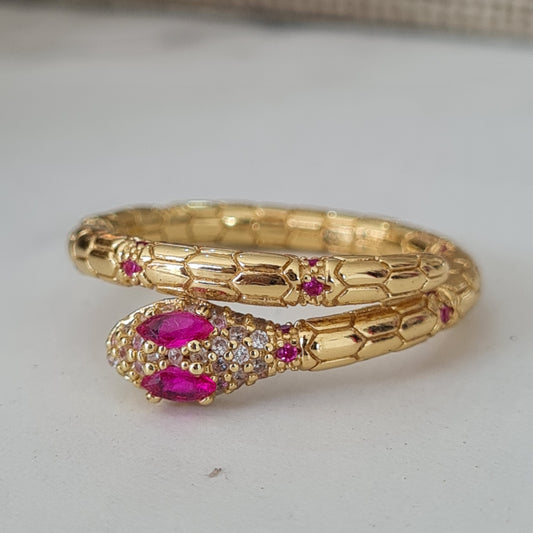 SNAKE PINK RING