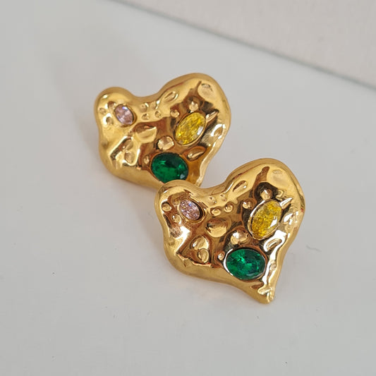 RAINBOW HEART EARRINGS