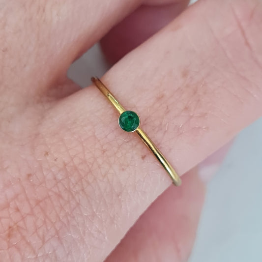 GREEN SOLITAIRE RING