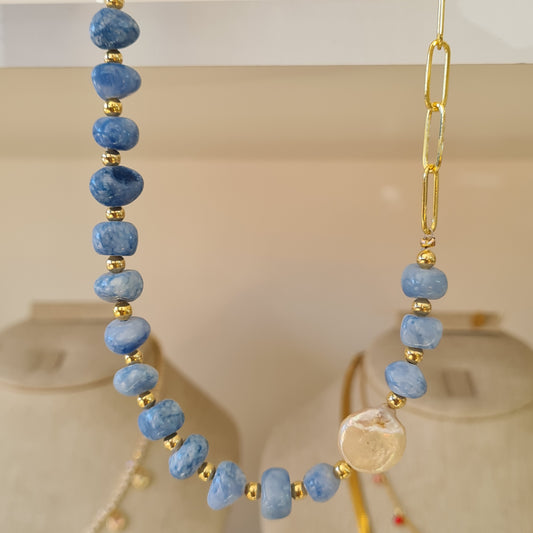 COLLAR DE PIEDRA NATURAL BLUE