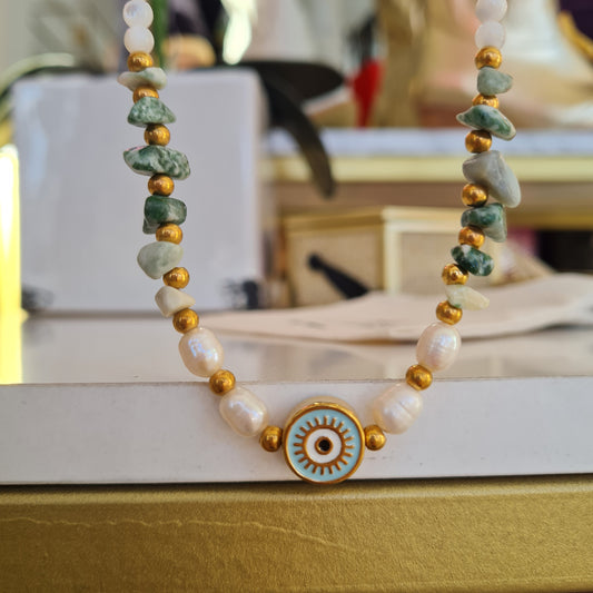 COLLAR EVIL EYE VERDE