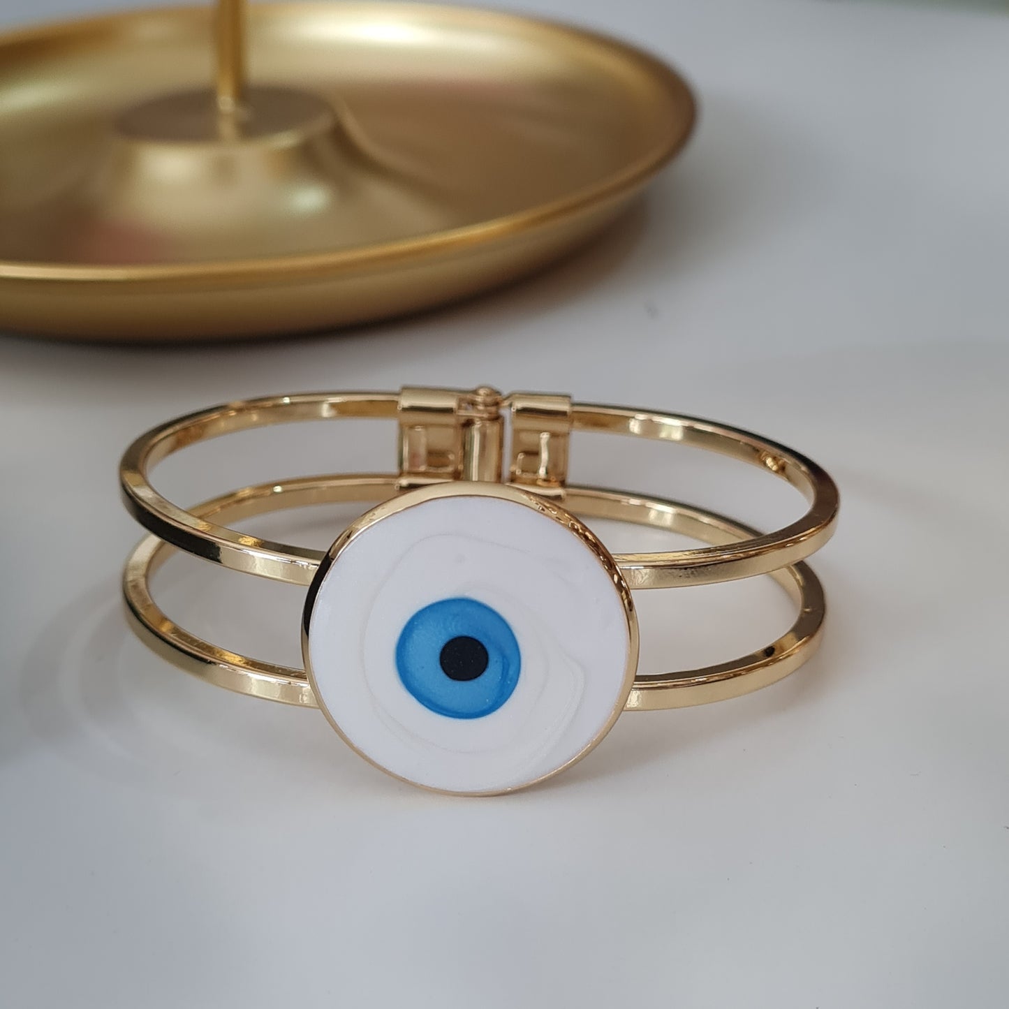 DOUBLE BIG EVIL EYE BRACELET