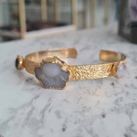 Brazalete druzy gris