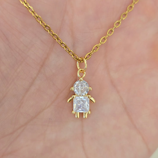 Cadena 1 niño cristal