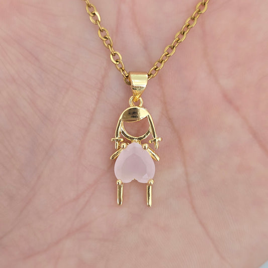 Cadena de niña corazon