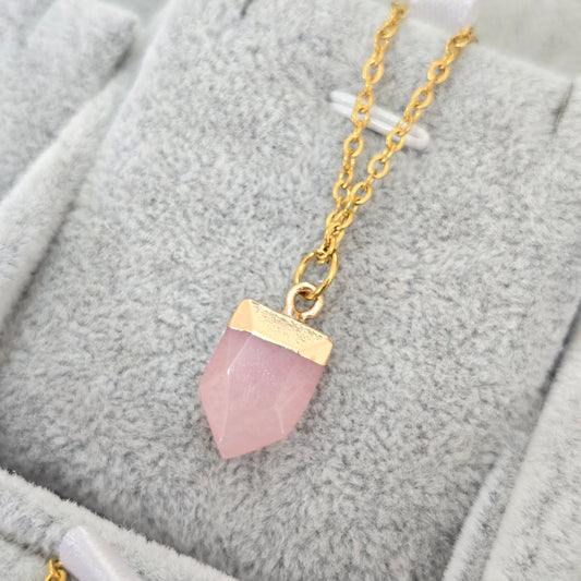 Cadena cuarzo rosa