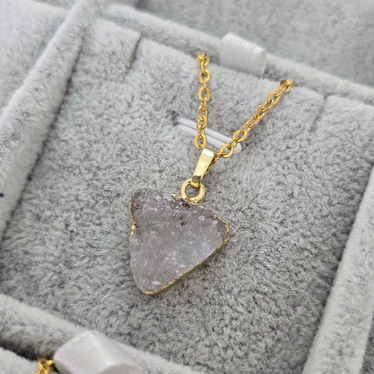 Cadena druzy blanco