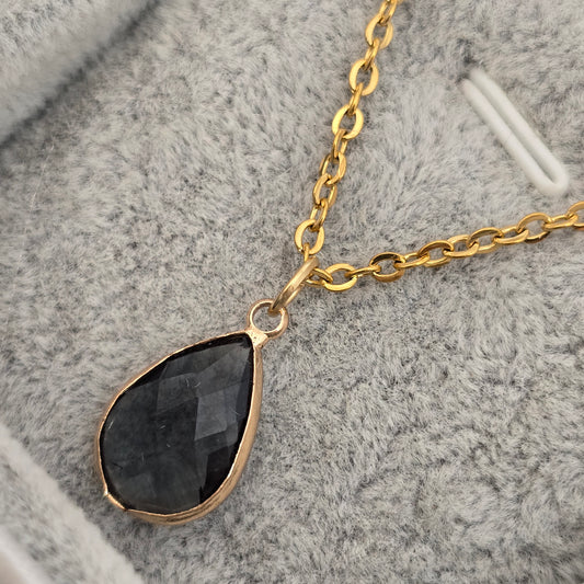 Cadena cristal austriaco gris