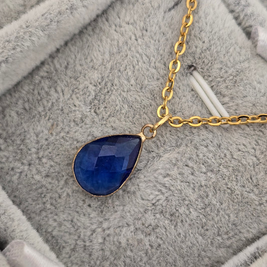 Cadena cristal austriaco azul