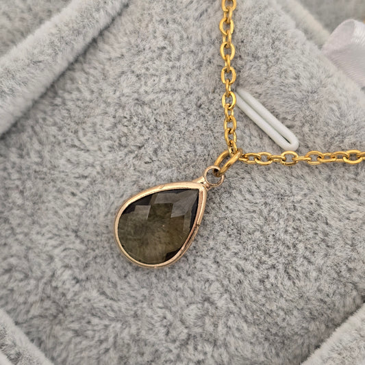 Cadena cristal austriaco humo
