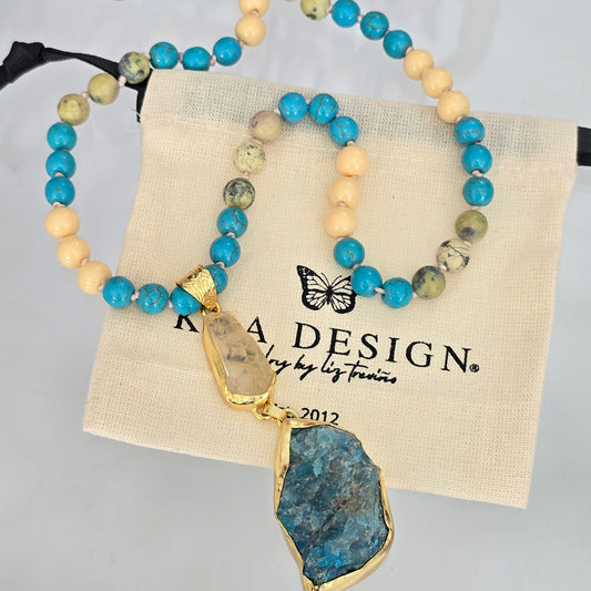 Collar doble cuarzo