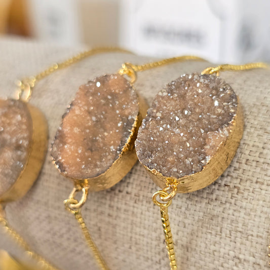 Pulsera druzy beige