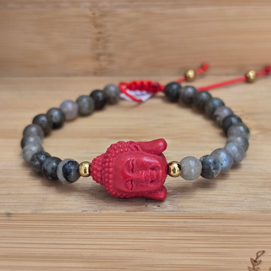 Pulsera ajustable de buda con hilo rojo