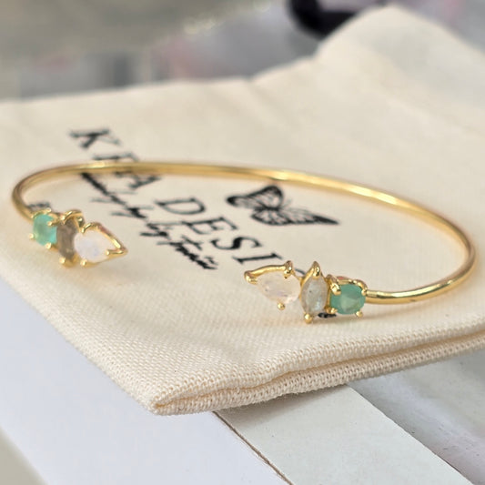 Brazalete de triple cuarzos