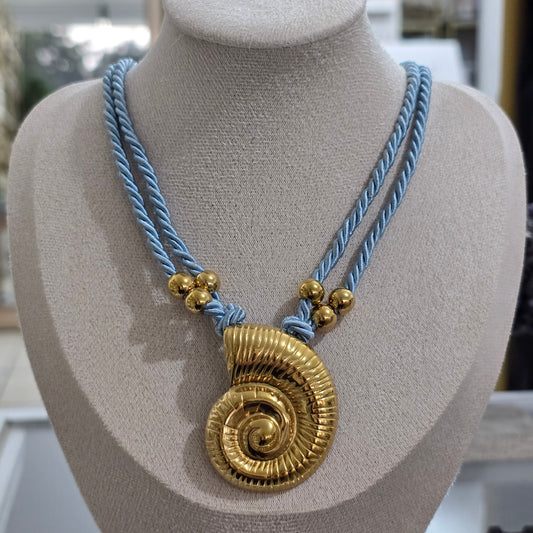 Collar caracol cordon celeste