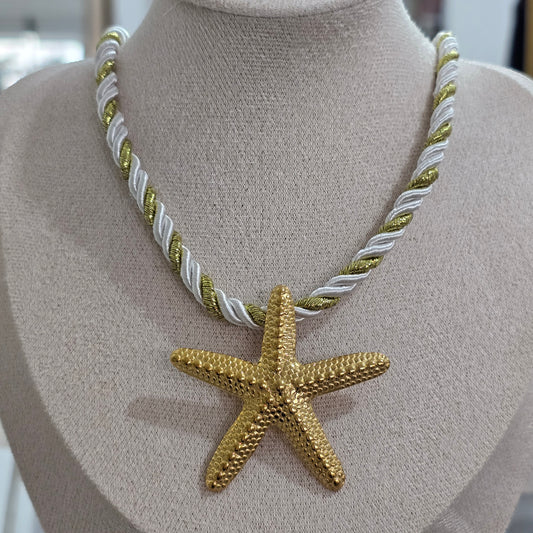 Collar estrella de mar cordon gold