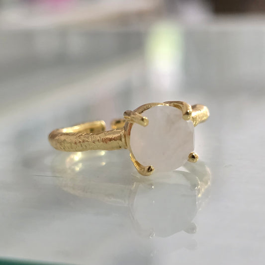 Anillo piedra luna solitario