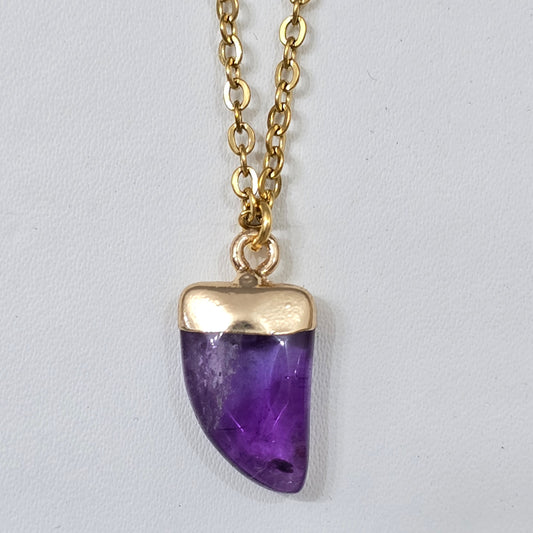 Cadena colmillo amatista