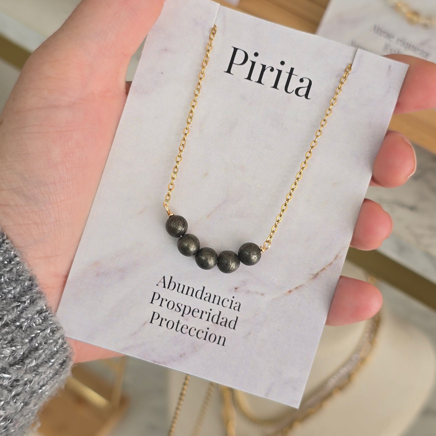 Cadena con intencion pirita