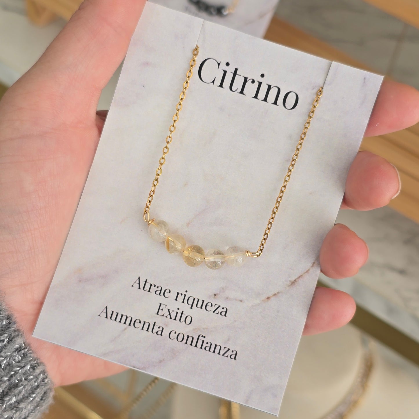 Cadena con intencion citrino