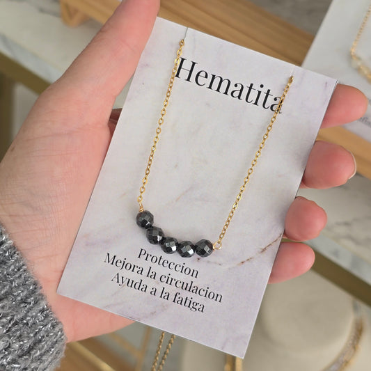 Cadena con intencion de  hematita