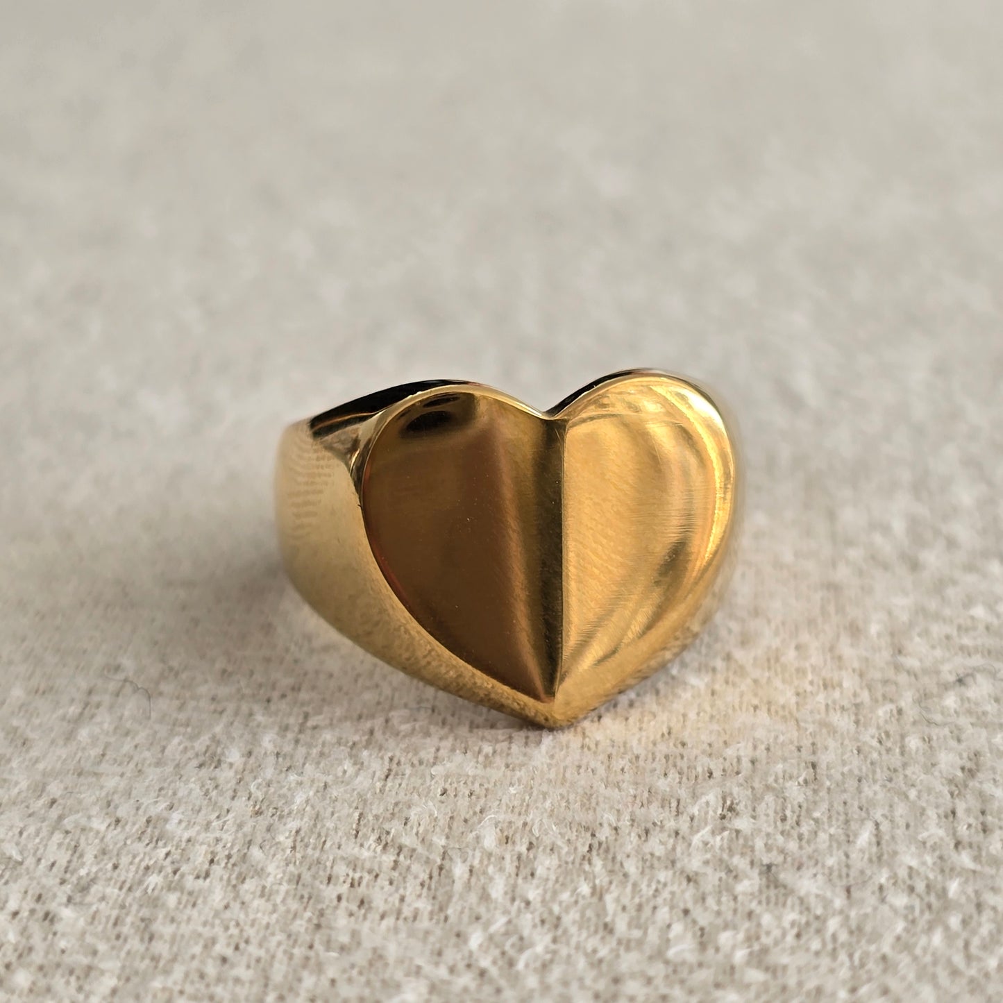 Anillo corazon chunky