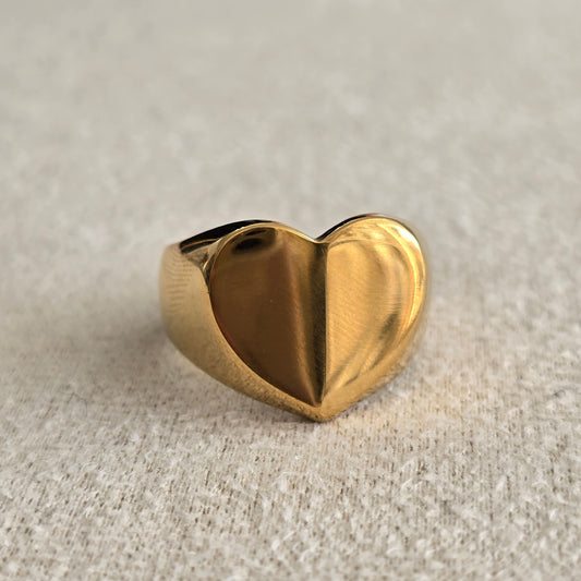 Anillo corazon chunky