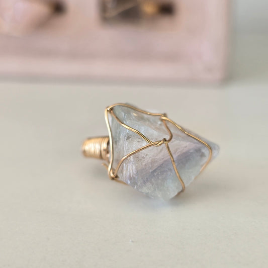 Anillo ajustable flourita