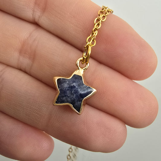Cadena estrella lapislazuli