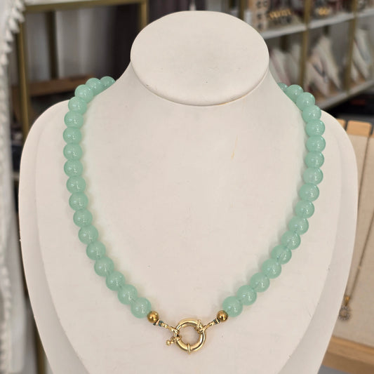 Collar broche marinero verde menta