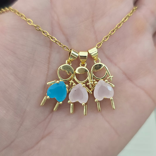 Cadena 1 niño con 2 niñas