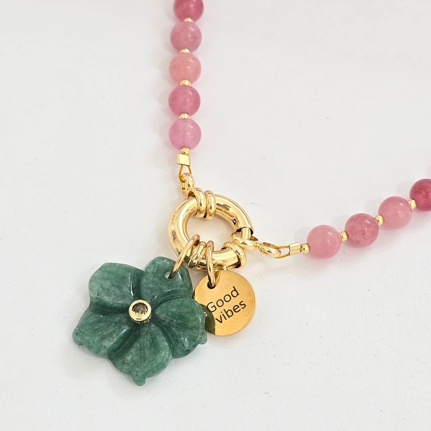 Collar Bali flor verde