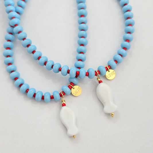 Collar pez blanco
