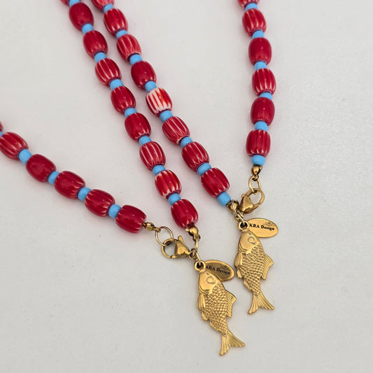 Collar pez rojo