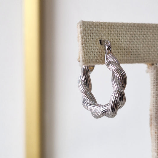 VINTAGE SILVER HOOPS