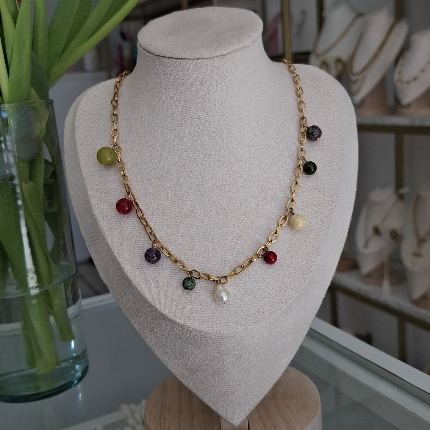 Collar multi piedras